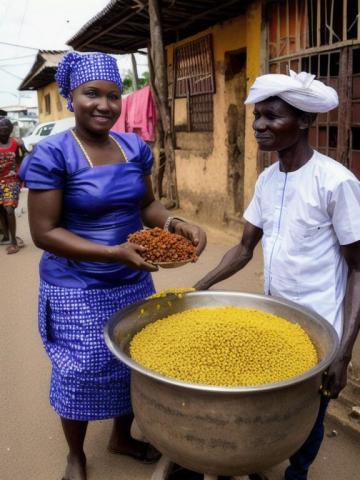 Benin   Cotonou traditional street food