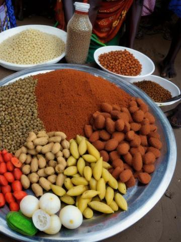 Chad   N'Djaména traditional street food