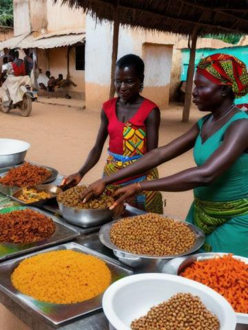 Guinea   Conakry traditional street food