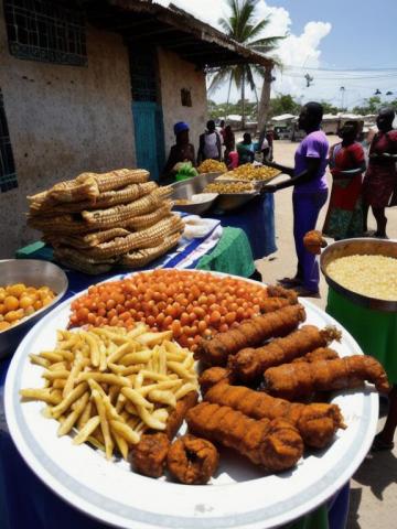 Haiti   Port-au-Prince traditional street food