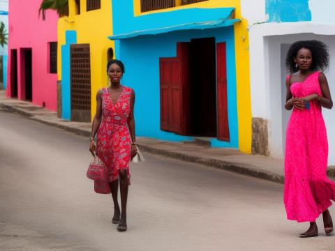 Antigua and Barbuda St. John's Portrait High Street women fashion