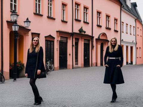 Estonia Tallinn Portrait High Street women fashion