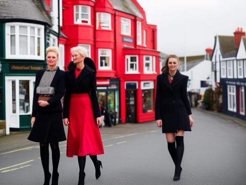 Isle of Man Douglas Portrait High Street women fashion