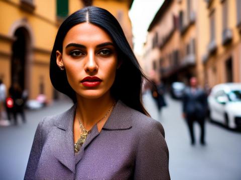Italy Roma (Rome) Portrait High Street women fashion