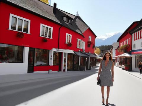 Liechtenstein Vaduz Portrait High Street women fashion