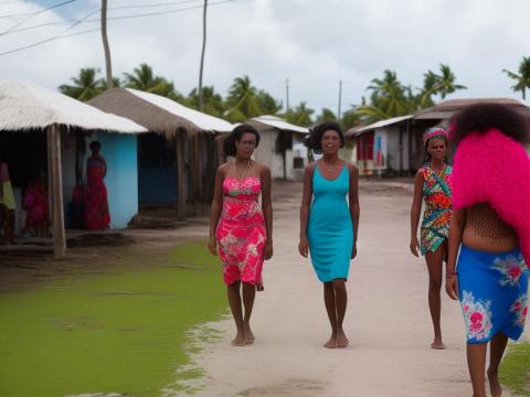 Marshall Islands Majuro Portrait High Street women fashion