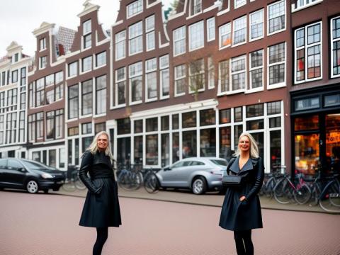 Netherlands Amsterdam Portrait High Street women fashion
