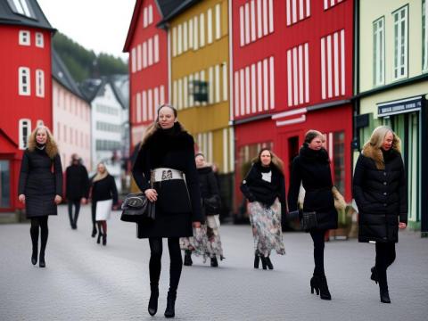 Norway Oslo Portrait High Street women fashion