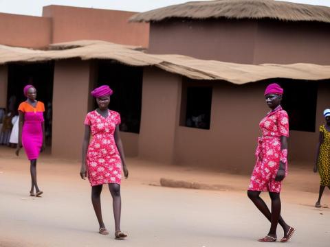 Zambia Lusaka Portrait High Street women fashion