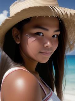 American Samoa Pago Pago 20 year old Woman portrait close up