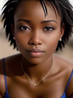 Angola Luanda 20 year old Woman portrait close up
