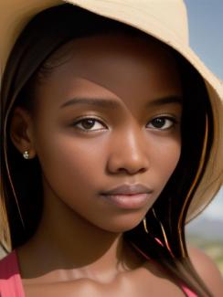 Anguilla The Valley 20 year old Woman portrait close up