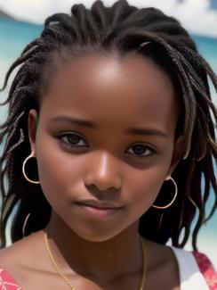 Antigua and Barbuda St. John's 20 year old Woman portrait close up