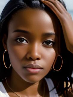 Barbados Bridgetown 20 year old Woman portrait close up
