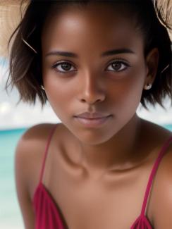 Central African Republic Bangui 20 year old Woman portrait close up