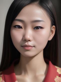 China  Macao SAR 20 year old Woman portrait close up