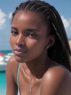 Cuba La Habana (Havana) 20 year old Woman portrait close up