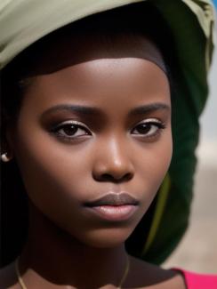 Dem. People's Republic of Korea P'yongyang 20 year old Woman portrait close up