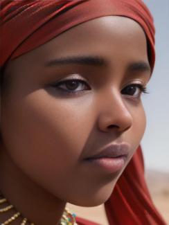 Equatorial Guinea Malabo 20 year old Woman portrait close up