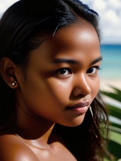 Falkland Islands (Malvinas) Stanley 20 year old Woman portrait close up