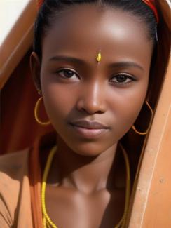 Guinea Conakry 20 year old Woman portrait close up