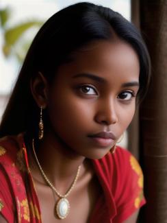 Guinea-Bissau Bissau 20 year old Woman portrait close up