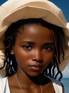 Guyana Georgetown 20 year old Woman portrait close up