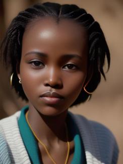 Kazakhstan Astana 20 year old Woman portrait close up