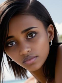 Mauritius Port Louis 20 year old Woman portrait close up