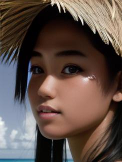 Niue Alofi 20 year old Woman portrait close up