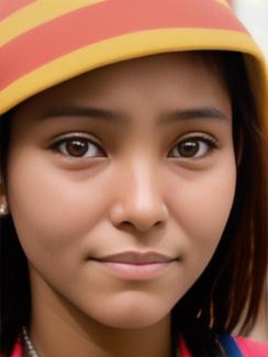 Paraguay Asunción 20 year old Woman portrait close up